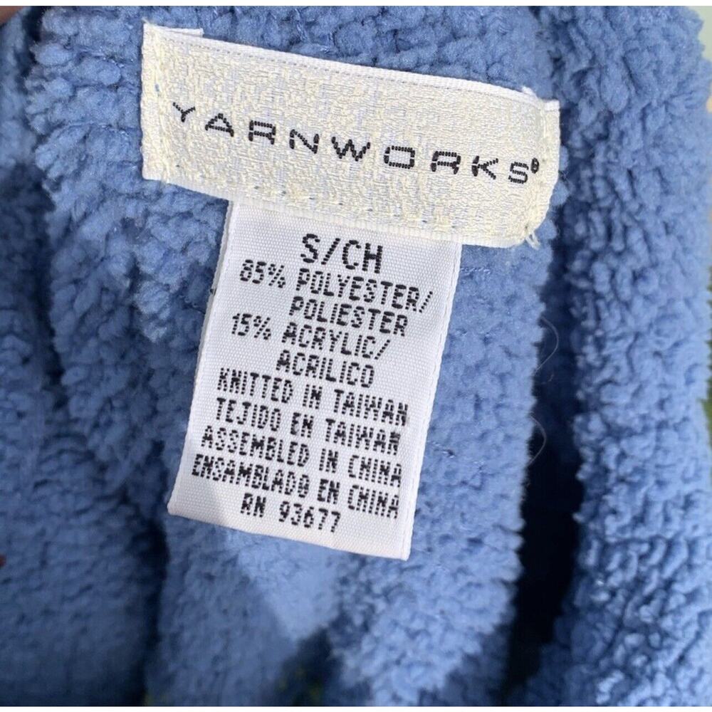Vintage Yarnworks soft Fuzzy winter snowflake patterned mock neck sweater - Picture 3 of 8